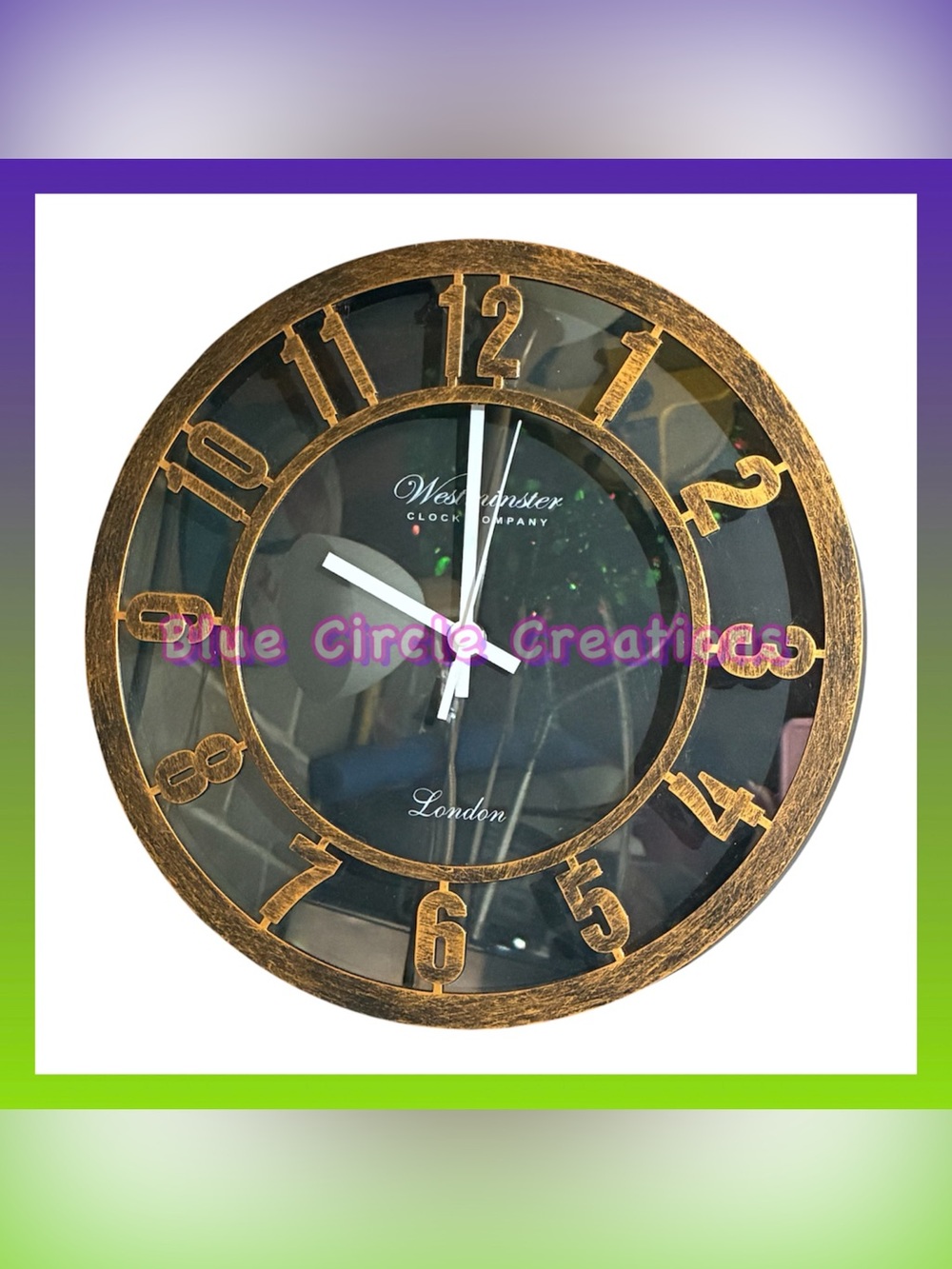 Westminster Clock Company Wall Clock Rustic Brown / Bronze Frame